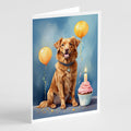 Nova Scotia Duck Tolling Retriever Happy Birthday Greeting Cards Pack of 8 Blank Cards with Envelopes Whimsical A7 Size 5x7