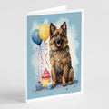 Belgian Tervuren Happy Birthday Greeting Cards Pack of 8 Blank Cards with Envelopes Whimsical A7 Size 5x7