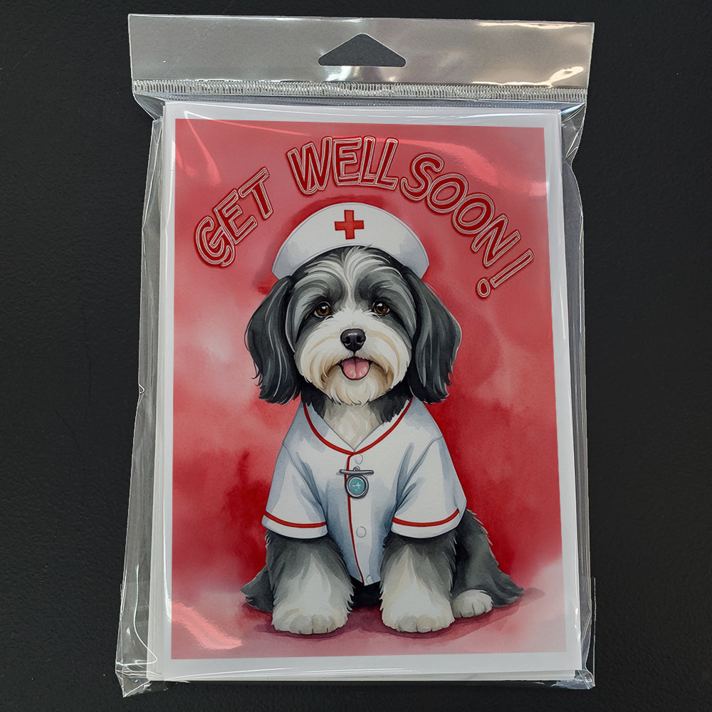 Havanese Get Well Soon Greeting Cards Pack of 8 Blank Cards with Envelopes Whimsical A7 Size 5x7