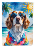 Brittany Summer Beach Time House Flag 28x40 Porch Sleeve Pole Decorative Outside Yard Banner Artwork Wall Hanging, Polyester
