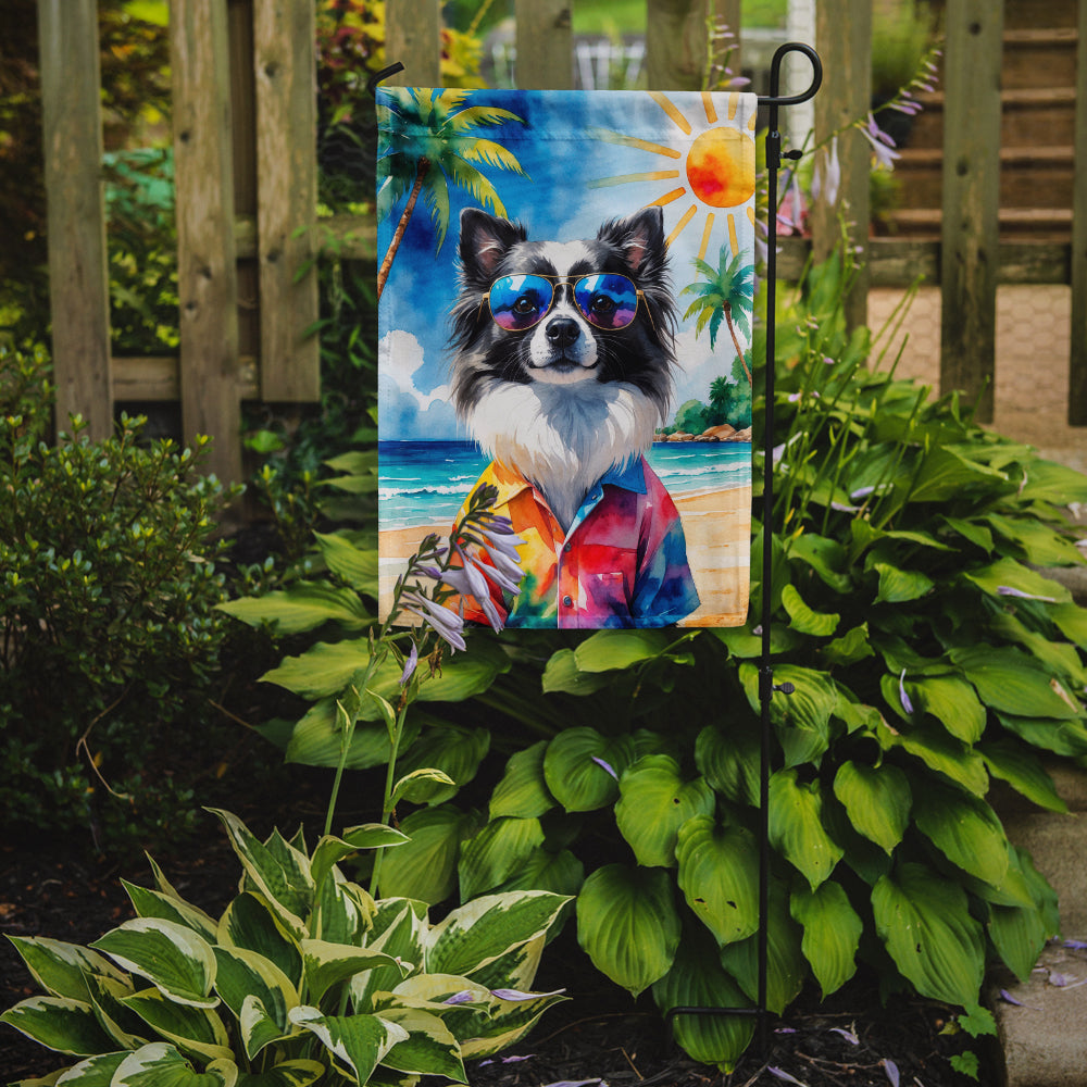 Pomeranian Summer Beach Time Garden Flag Mailbox Decorative Yard Banner Outside Patio Artwork for Flower Beds, Garden Size, Multicolor