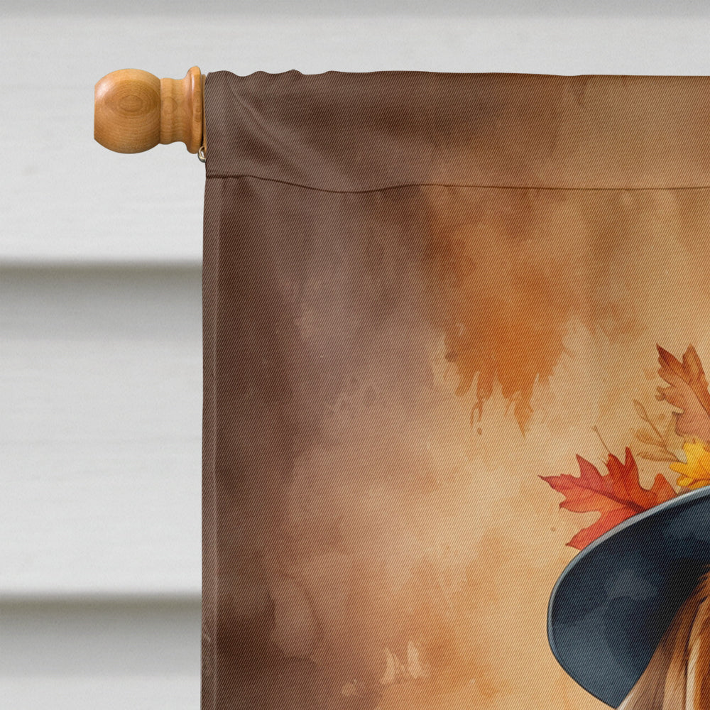 Beagle Thanksgiving House Flag 28x40 Porch Sleeve Pole Decorative Outside Yard Banner Artwork Wall Hanging, Polyester