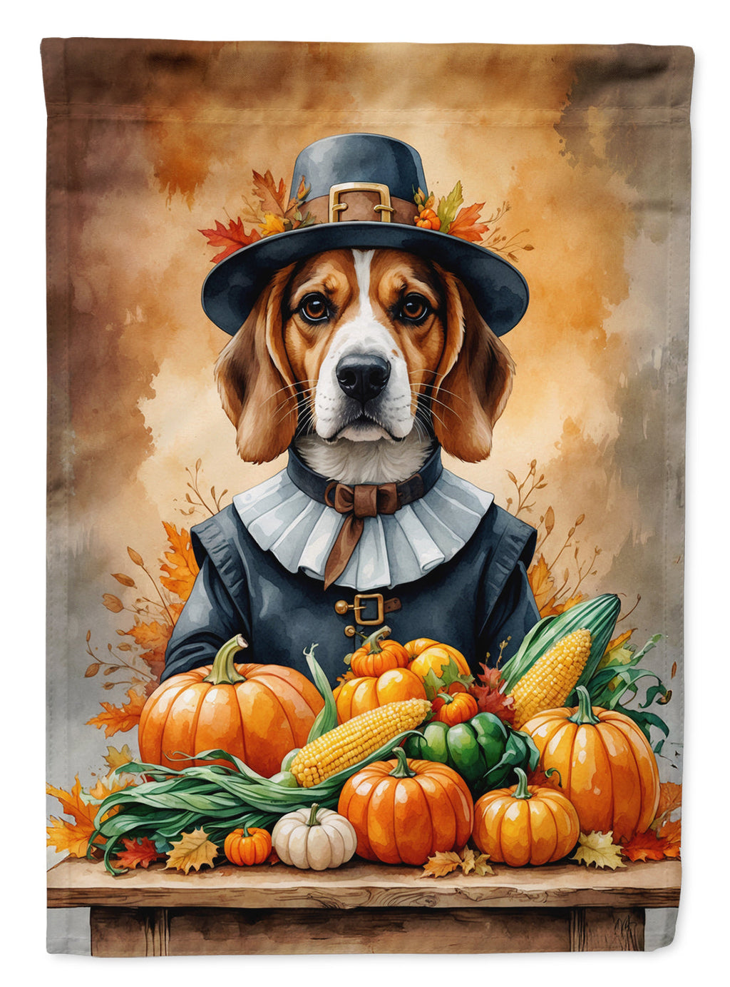 Beagle Thanksgiving Garden Flag Mailbox Decorative Yard Banner Outside Patio Artwork for Flower Beds, Garden Size, Multicolor