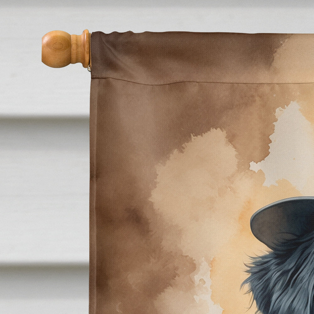 Bernese Mountain Dog Thanksgiving House Flag 28x40 Porch Sleeve Pole Decorative Outside Yard Banner Artwork Wall Hanging, Polyester