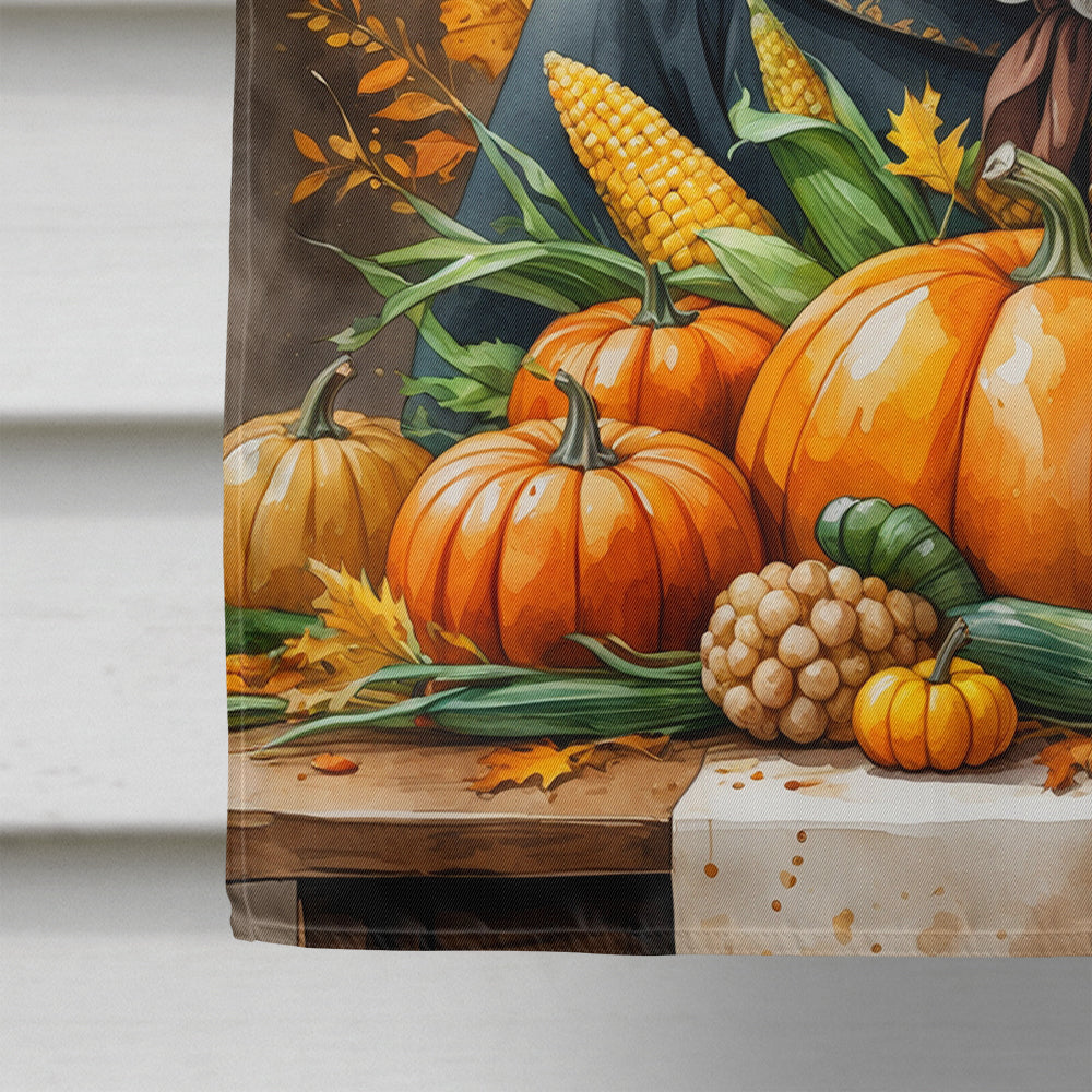 Boxer Thanksgiving House Flag 28x40 Porch Sleeve Pole Decorative Outside Yard Banner Artwork Wall Hanging, Polyester