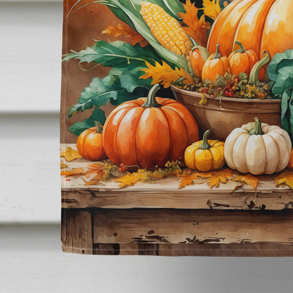 Chow Chow Thanksgiving House Flag 28x40 Porch Sleeve Pole Decorative Outside Yard Banner Artwork Wall Hanging, Polyester