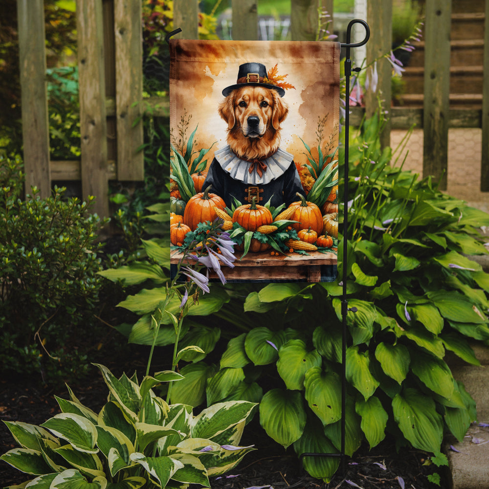 Golden Retriever Thanksgiving Garden Flag Mailbox Decorative Yard Banner Outside Patio Artwork for Flower Beds, Garden Size, Multicolor