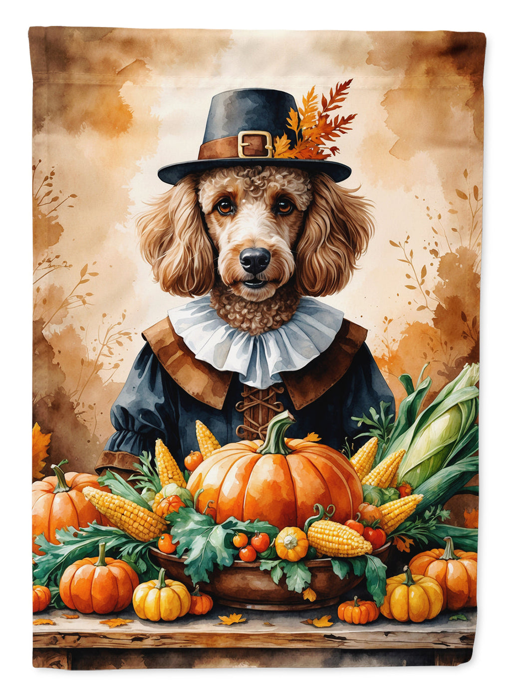 Poodle Thanksgiving Garden Flag Mailbox Decorative Yard Banner Outside Patio Artwork for Flower Beds, Garden Size, Multicolor
