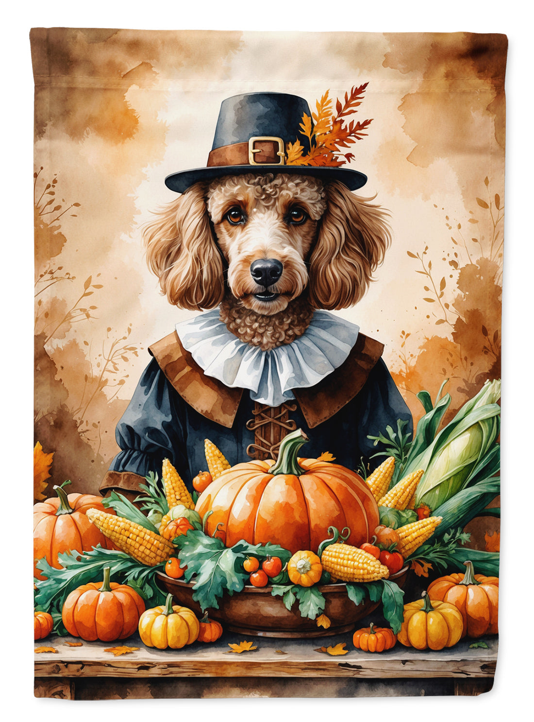Poodle Thanksgiving Garden Flag Mailbox Decorative Yard Banner Outside Patio Artwork for Flower Beds, Garden Size, Multicolor