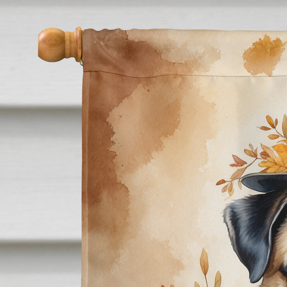 Pug Thanksgiving House Flag 28x40 Porch Sleeve Pole Decorative Outside Yard Banner Artwork Wall Hanging, Polyester