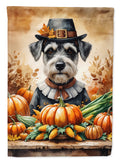 Schnauzer Thanksgiving Garden Flag Mailbox Decorative Yard Banner Outside Patio Artwork for Flower Beds, Garden Size, Multicolor