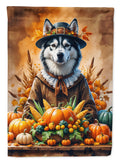 Siberian Husky Thanksgiving Garden Flag Mailbox Decorative Yard Banner Outside Patio Artwork for Flower Beds, Garden Size, Multicolor