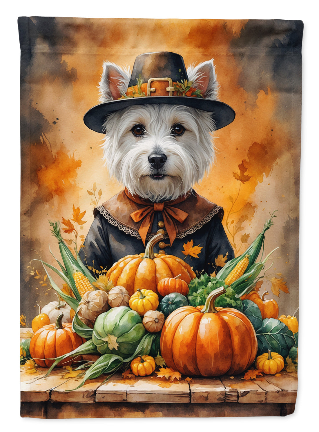 Westie Thanksgiving Garden Flag Mailbox Decorative Yard Banner Outside Patio Artwork for Flower Beds, Garden Size, Multicolor