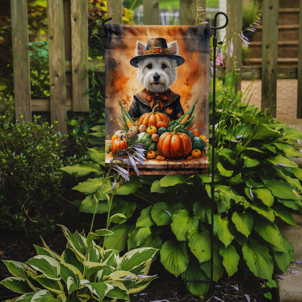 Westie Thanksgiving Garden Flag Mailbox Decorative Yard Banner Outside Patio Artwork for Flower Beds, Garden Size, Multicolor