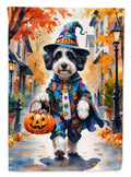 Bernedoodle Halloween Trick or Treat Garden Flag Mailbox Decorative Yard Banner Outside Patio Artwork for Flower Beds, Garden Size, Multicolor