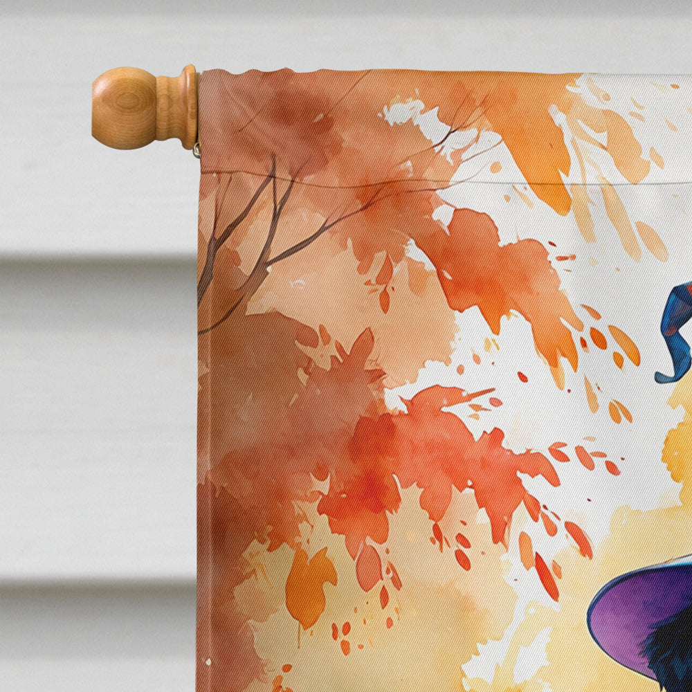 Bernese Mountain Dog Halloween Trick or Treat House Flag 28x40 Porch Sleeve Pole Decorative Outside Yard Banner Artwork Wall Hanging, Polyester