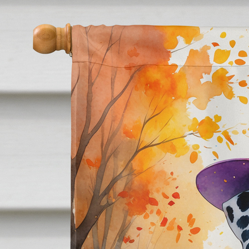 Dalmatian Halloween Trick or Treat House Flag 28x40 Porch Sleeve Pole Decorative Outside Yard Banner Artwork Wall Hanging, Polyester