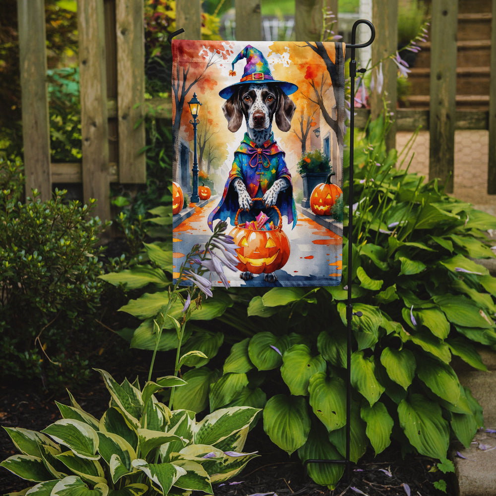 German Shorthaired Pointer Halloween Trick or Treat Garden Flag Mailbox Decorative Yard Banner Outside Patio Artwork for Flower Beds, Garden Size, Multicolor