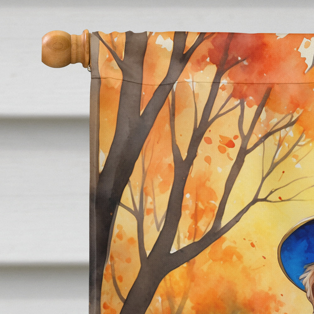 Chocolate Labradoodle Halloween Trick or Treat House Flag 28x40 Porch Sleeve Pole Decorative Outside Yard Banner Artwork Wall Hanging, Polyester