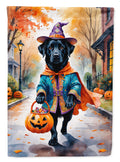 Black Labrador Retriever Halloween Trick or Treat Garden Flag Mailbox Decorative Yard Banner Outside Patio Artwork for Flower Beds, Garden Size, Multicolor