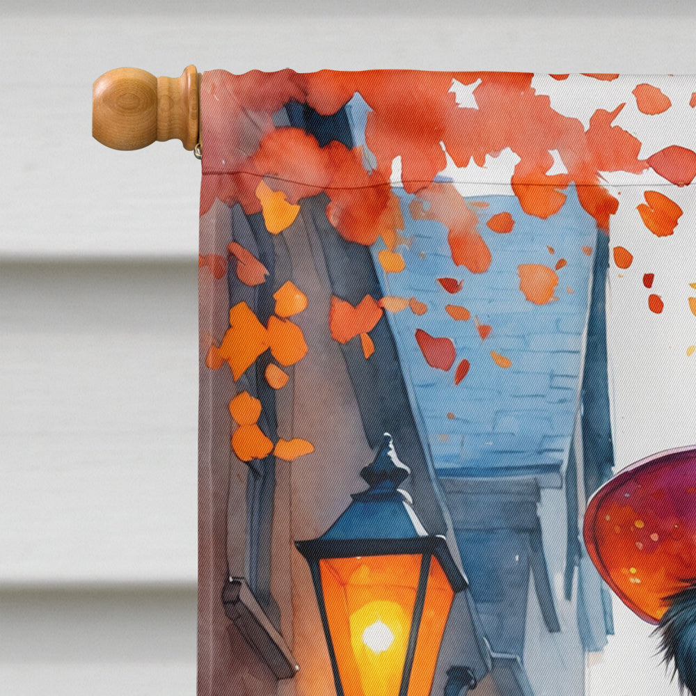 Newfoundland Halloween Trick or Treat House Flag 28x40 Porch Sleeve Pole Decorative Outside Yard Banner Artwork Wall Hanging, Polyester