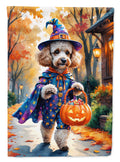 Poodle Halloween Trick or Treat Garden Flag Mailbox Decorative Yard Banner Outside Patio Artwork for Flower Beds, Garden Size, Multicolor