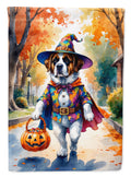 Saint Bernard Halloween Trick or Treat Garden Flag Mailbox Decorative Yard Banner Outside Patio Artwork for Flower Beds, Garden Size, Multicolor
