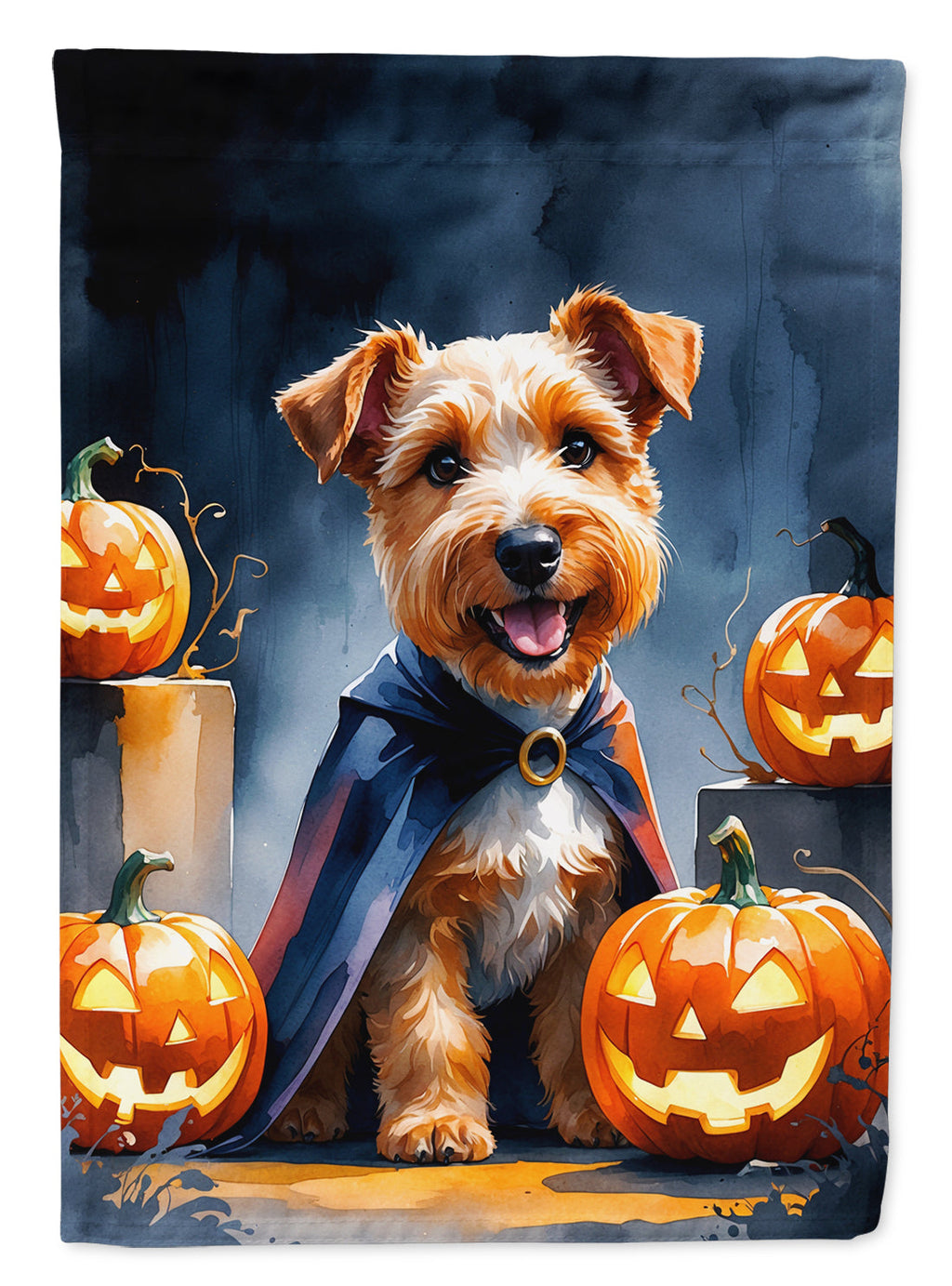 Airedale Terrier Puppy Halloween Garden Flag Mailbox Decorative Yard Banner Outside Patio Artwork for Flower Beds, Garden Size, Multicolor