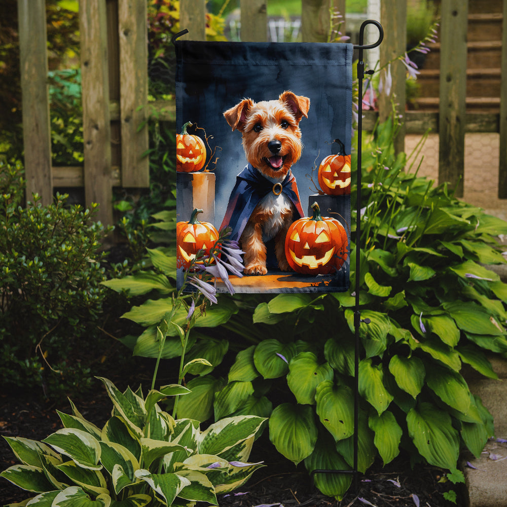 Airedale Terrier Puppy Halloween Garden Flag Mailbox Decorative Yard Banner Outside Patio Artwork for Flower Beds, Garden Size, Multicolor