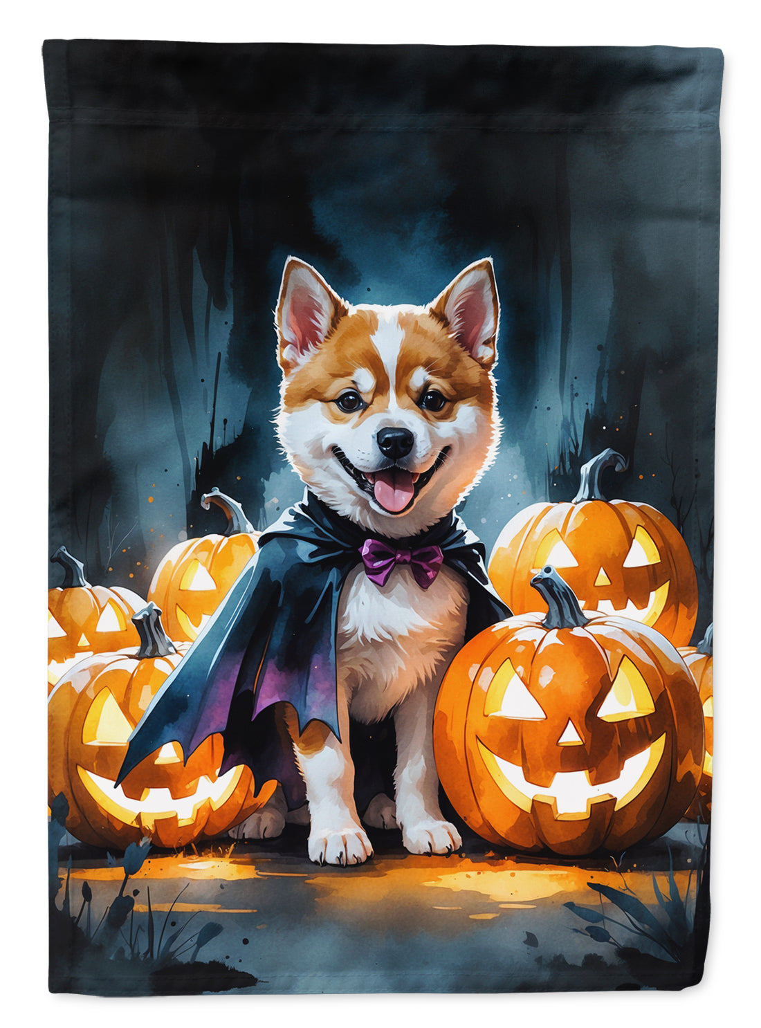 Akita Puppy Halloween Garden Flag Mailbox Decorative Yard Banner Outside Patio Artwork for Flower Beds, Garden Size, Multicolor