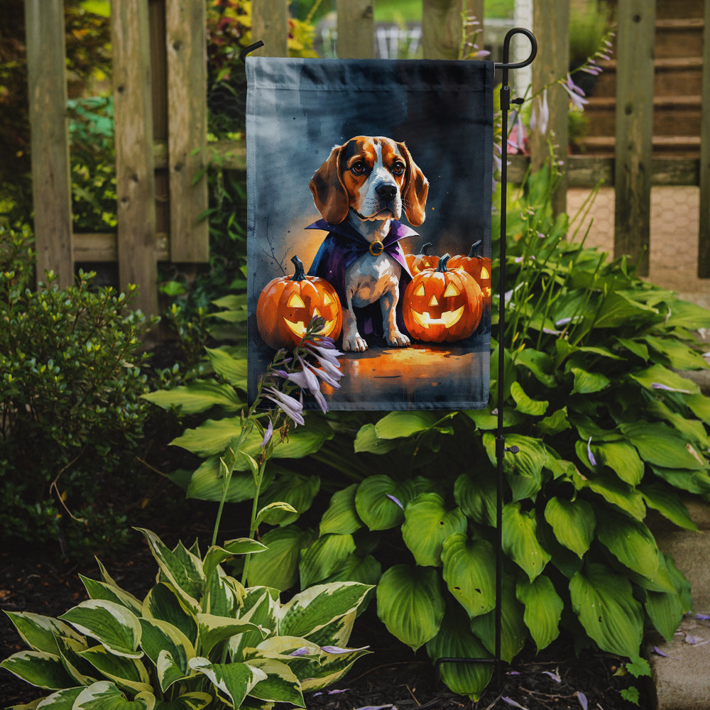 Beagle Puppy Halloween Garden Flag Mailbox Decorative Yard Banner Outside Patio Artwork for Flower Beds, Garden Size, Multicolor