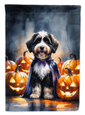Bernedoodle Puppy Halloween Garden Flag Mailbox Decorative Yard Banner Outside Patio Artwork for Flower Beds, Garden Size, Multicolor