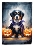 Bernese Mountain Dog Puppy Halloween Garden Flag Mailbox Decorative Yard Banner Outside Patio Artwork for Flower Beds, Garden Size, Multicolor