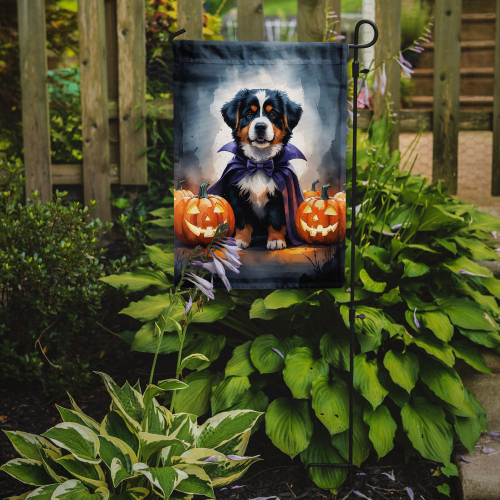 Bernese Mountain Dog Puppy Halloween Garden Flag Mailbox Decorative Yard Banner Outside Patio Artwork for Flower Beds, Garden Size, Multicolor