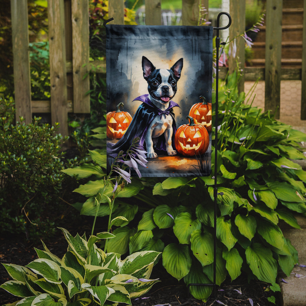 Boston Terrier Puppy Halloween Garden Flag Mailbox Decorative Yard Banner Outside Patio Artwork for Flower Beds, Garden Size, Multicolor