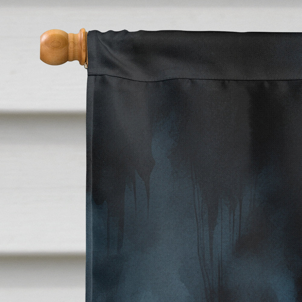 Cavalier Spaniel Puppy Halloween House Flag 28x40 Porch Sleeve Pole Decorative Outside Yard Banner Artwork Wall Hanging, Polyester