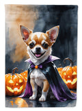 Chihuahua Puppy Halloween House Flag 28x40 Porch Sleeve Pole Decorative Outside Yard Banner Artwork Wall Hanging, Polyester