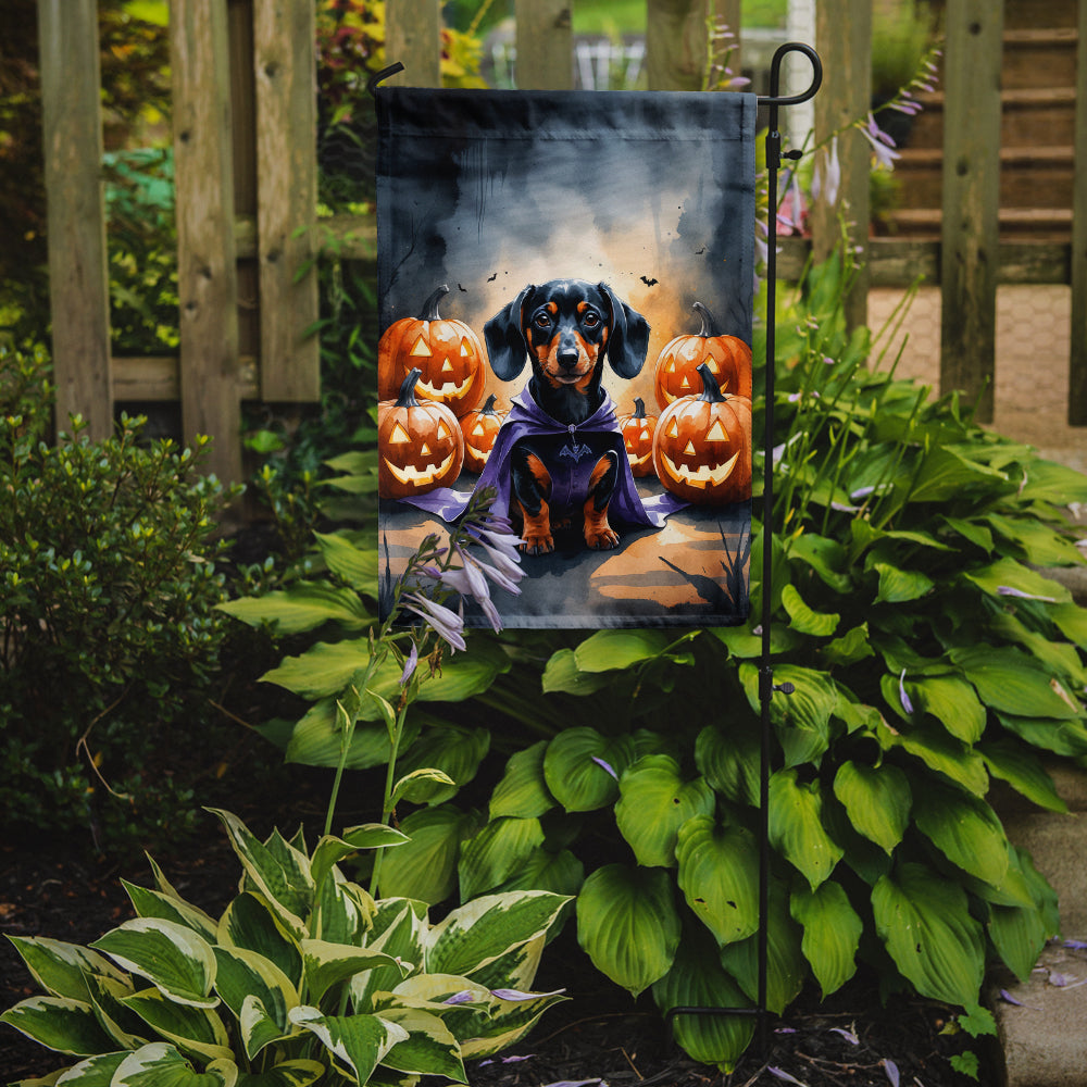 Dachshund Puppy Halloween Garden Flag Mailbox Decorative Yard Banner Outside Patio Artwork for Flower Beds, Garden Size, Multicolor