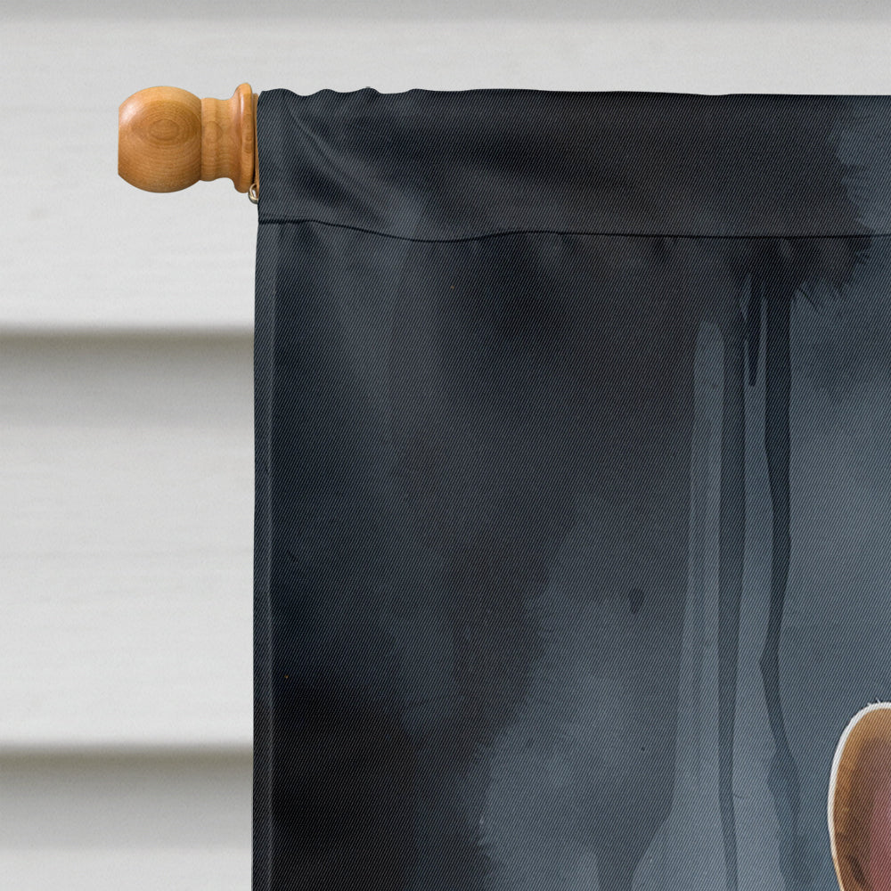 French Bulldog Puppy Halloween House Flag 28x40 Porch Sleeve Pole Decorative Outside Yard Banner Artwork Wall Hanging, Polyester