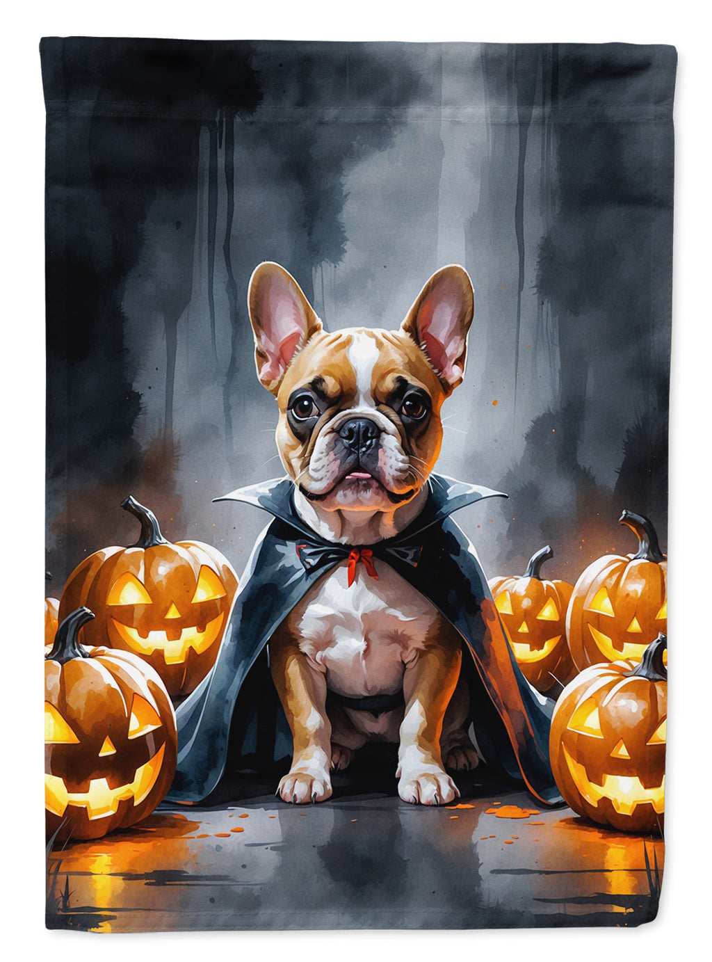 French Bulldog Puppy Halloween Garden Flag Mailbox Decorative Yard Banner Outside Patio Artwork for Flower Beds, Garden Size, Multicolor