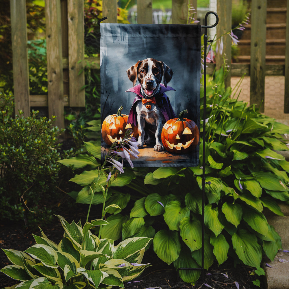 German Shorthaired Pointer Puppy Halloween Garden Flag Mailbox Decorative Yard Banner Outside Patio Artwork for Flower Beds, Garden Size, Multicolor