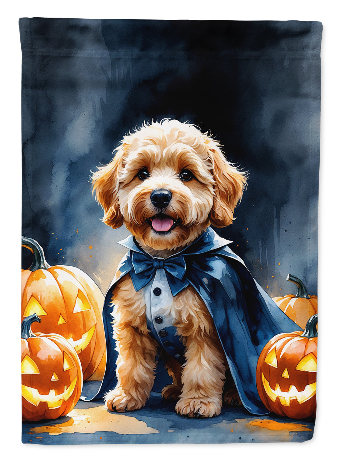 Goldendoodle Puppy Halloween Garden Flag Mailbox Decorative Yard Banner Outside Patio Artwork for Flower Beds, Garden Size, Multicolor