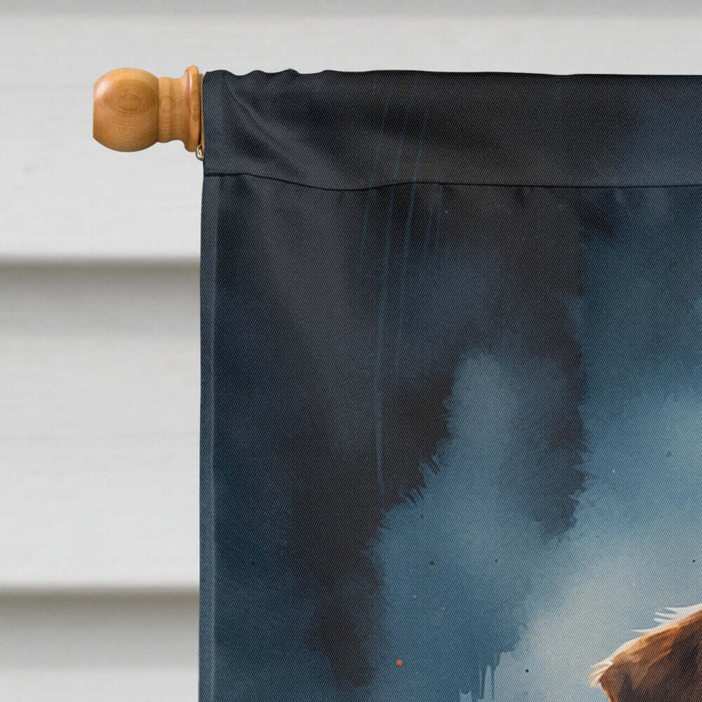 Jack Russell Terrier Puppy Halloween House Flag 28x40 Porch Sleeve Pole Decorative Outside Yard Banner Artwork Wall Hanging, Polyester