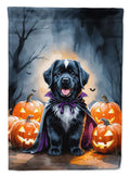 Newfoundland Puppy Halloween Garden Flag Mailbox Decorative Yard Banner Outside Patio Artwork for Flower Beds, Garden Size, Multicolor