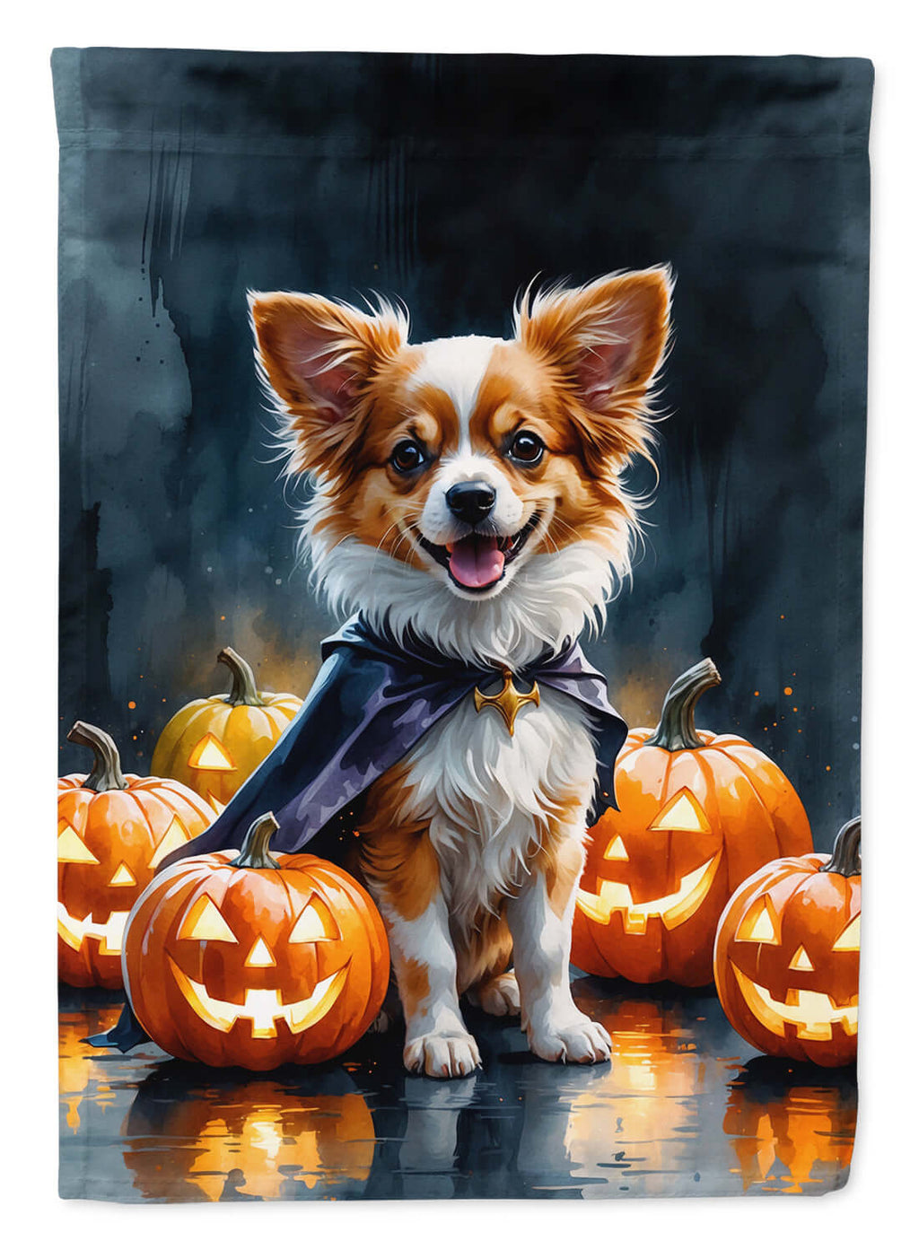 Papillon Puppy Halloween Garden Flag Mailbox Decorative Yard Banner Outside Patio Artwork for Flower Beds, Garden Size, Multicolor