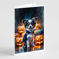 Tricolor Papillon Puppy Halloween Greeting Cards Pack of 8 Blank Cards with Envelopes Whimsical A7 Size 5x7