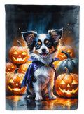 Tricolor Papillon Puppy Halloween Garden Flag Mailbox Decorative Yard Banner Outside Patio Artwork for Flower Beds, Garden Size, Multicolor