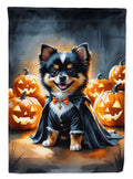 Balck and Tan Pomeranian Puppy Halloween Garden Flag Mailbox Decorative Yard Banner Outside Patio Artwork for Flower Beds, Garden Size, Multicolor