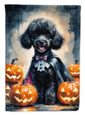 Black Poodle Puppy Halloween Garden Flag Mailbox Decorative Yard Banner Outside Patio Artwork for Flower Beds, Garden Size, Multicolor