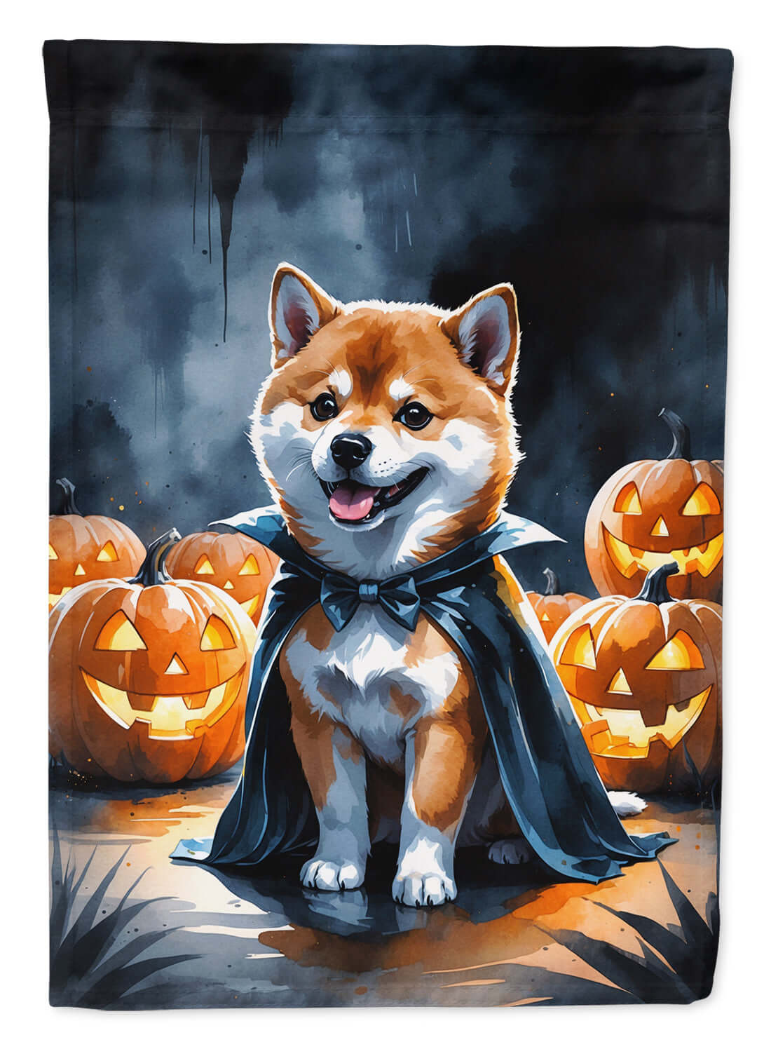Shiba Inu Puppy Halloween Garden Flag Mailbox Decorative Yard Banner Outside Patio Artwork for Flower Beds, Garden Size, Multicolor